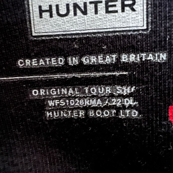 Hunter Women's Original Tour Short Waterproof Rubber Rain Boots in Black Size 7 - Picture 8 of 12